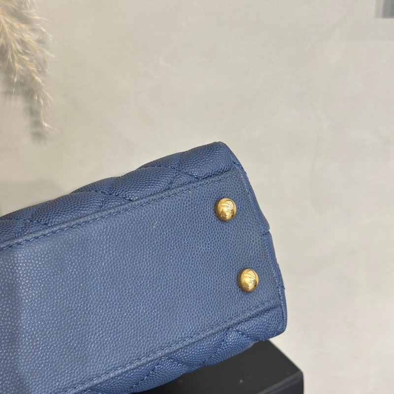 CHANEL Coco handle - 小號藍金24開-10
