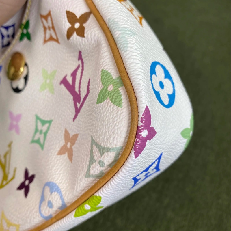 LV 白三彩金豆相機包-6