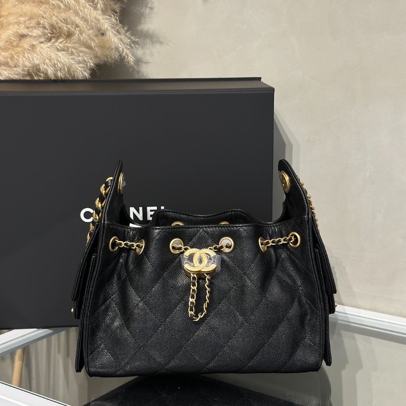 CHANEL 25 Mini hobo bag - 黑金-0