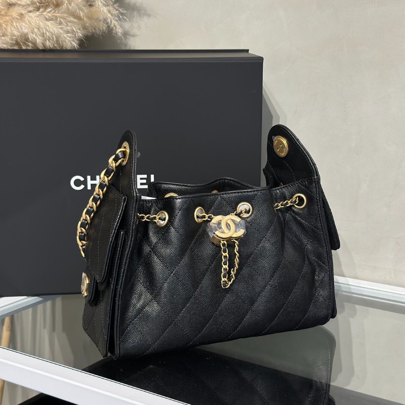CHANEL 25 Mini hobo bag - 黑金-2