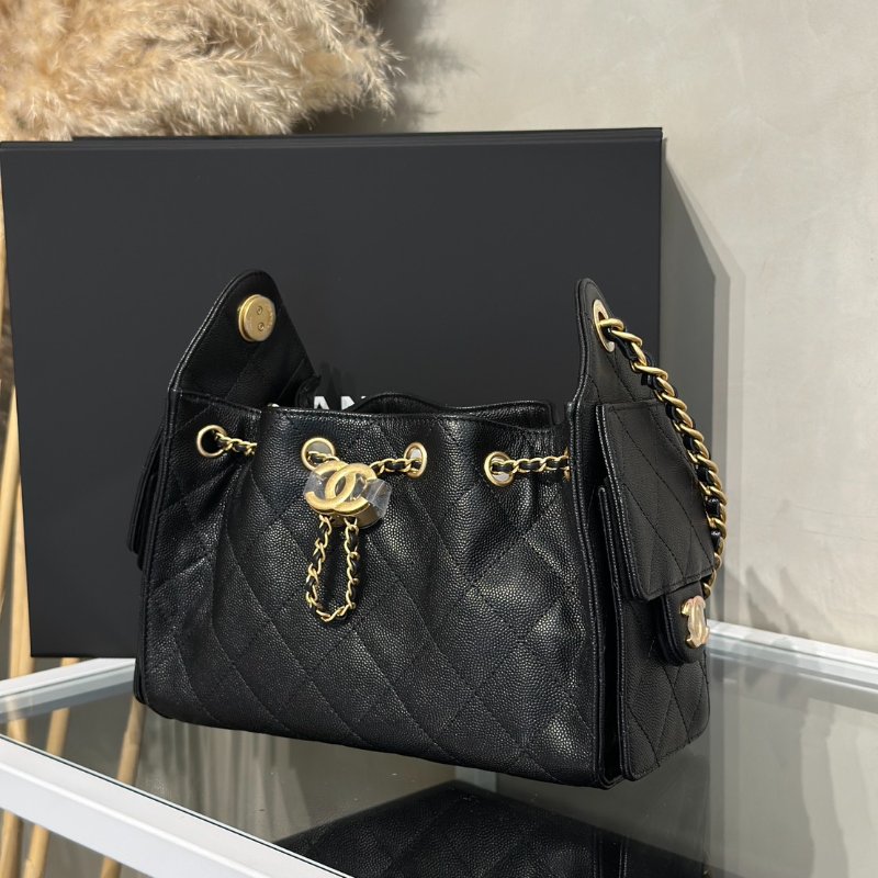 CHANEL 25 Mini hobo bag - 黑金-3