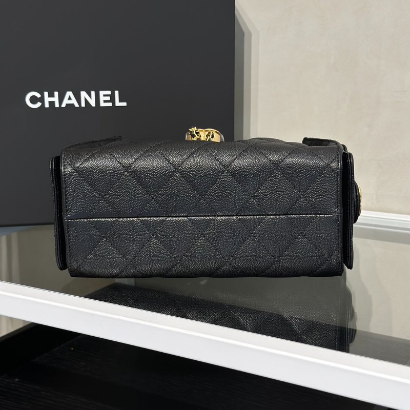 CHANEL 25 Mini hobo bag - 黑金-5