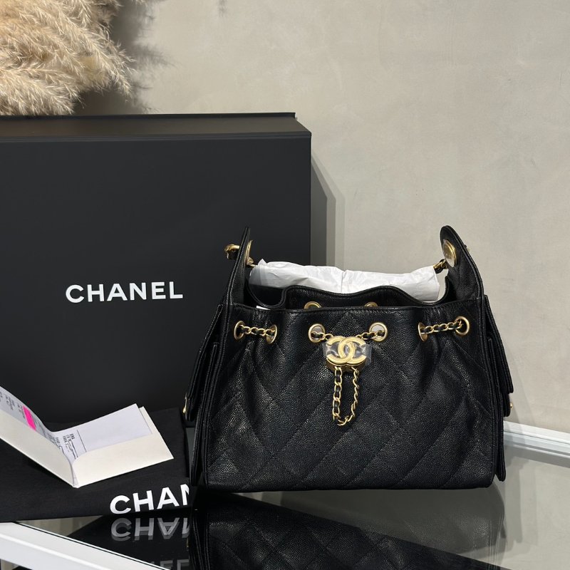 CHANEL 25 Mini hobo bag - 黑金-7