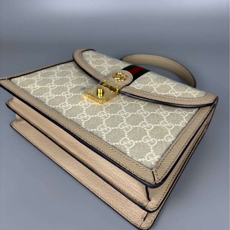Gucci古馳 Ophidia 燕麥色郵差包-5