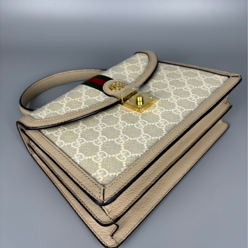 Gucci古馳 Ophidia 燕麥色郵差包-6