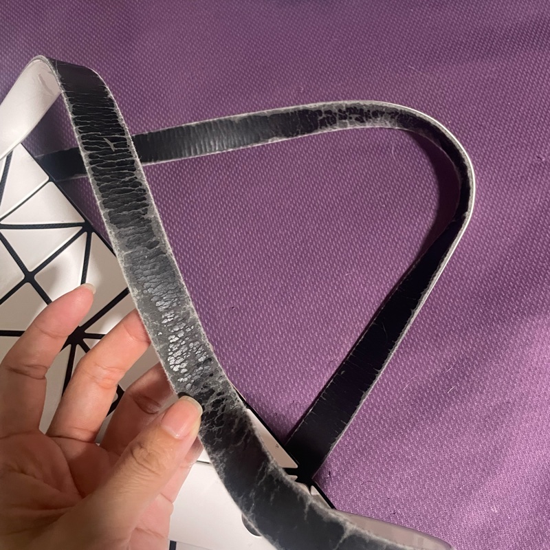 BAO BAO ISSEY MIYAKE 12x7 白色 幾何 長型 托特 拉鏈包-1