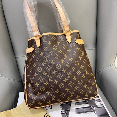 LV老花竪版南瓜包 白皮閒置品