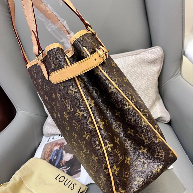 LV老花竪版南瓜包 白皮閒置品-2