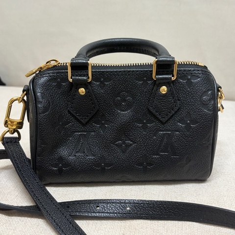 巴黎購入！LV Nano Speedy 黑色壓紋款