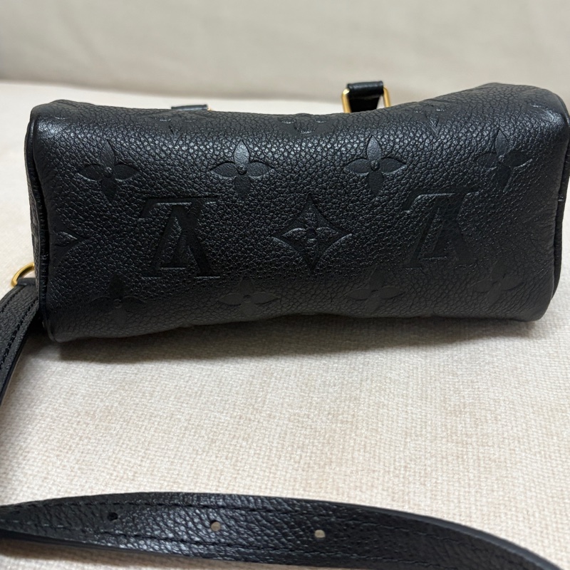 巴黎購入！LV Nano Speedy 黑色壓紋款-7