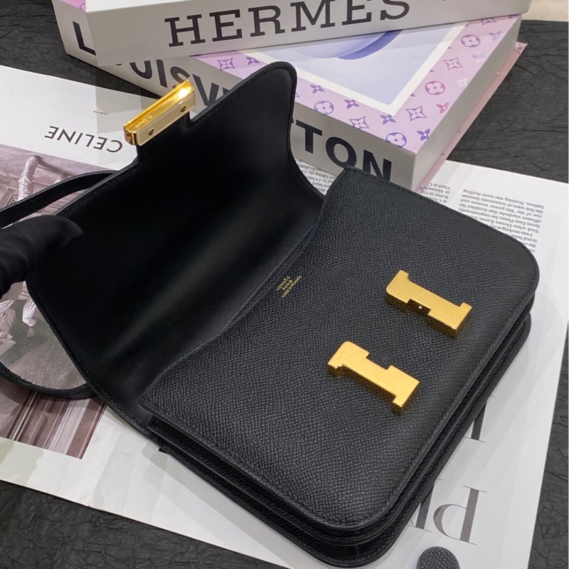 Hermes/愛馬仕mini constance康康19 黑金-6
