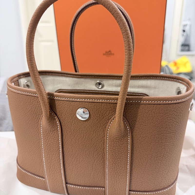 Hermes 全新Garden Party 23 金棕色-1