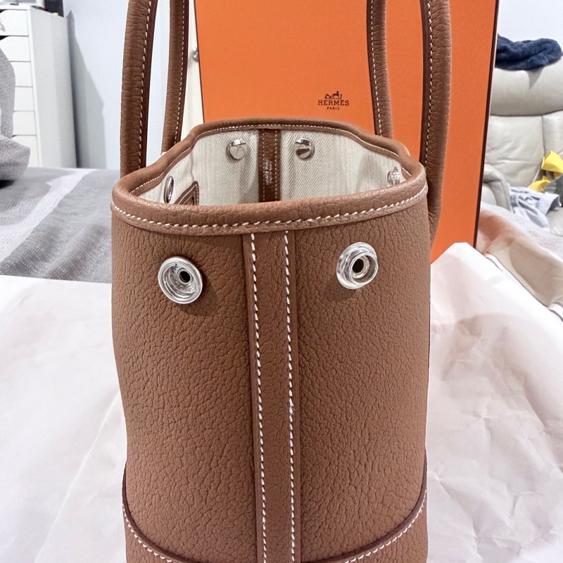 Hermes 全新Garden Party 23 金棕色-10