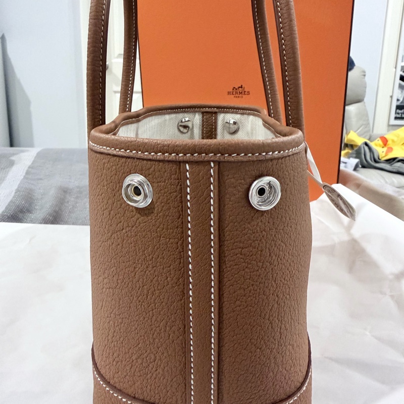 Hermes 全新Garden Party 23 金棕色-11