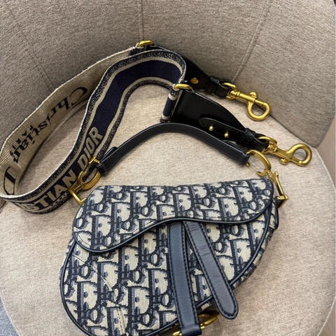 Dior迪奧馬鞍包 小號 帶肩帶