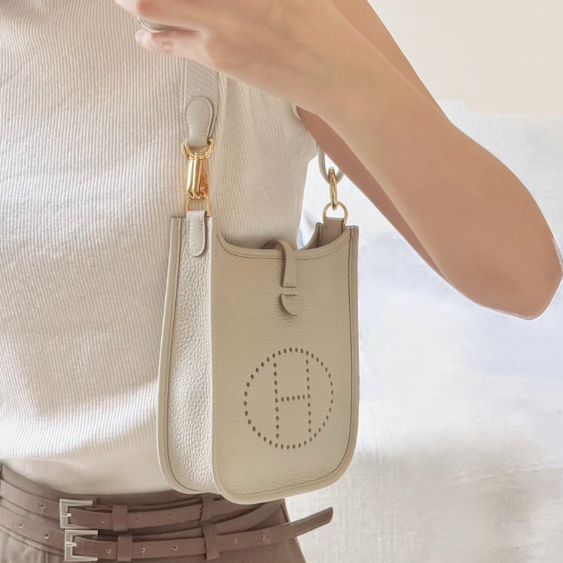HERMES Mini evelyne - 冰川白金 U-1