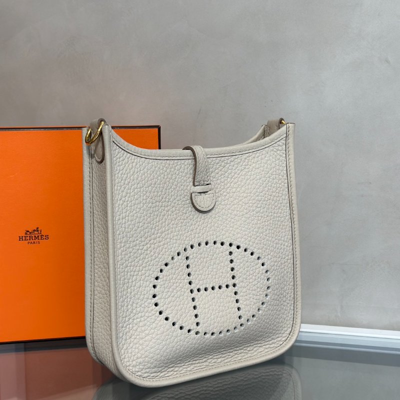HERMES Mini evelyne - 冰川白金 U-2