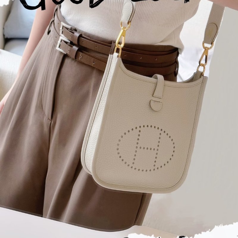 HERMES Mini evelyne - 冰川白金 U-16