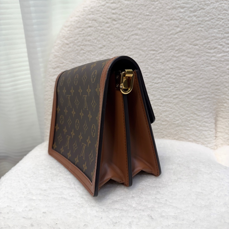 🍂路易威登中號達芙妮LV原花雙色金釦達芙妮 Dauphine MM側背包M45958-5