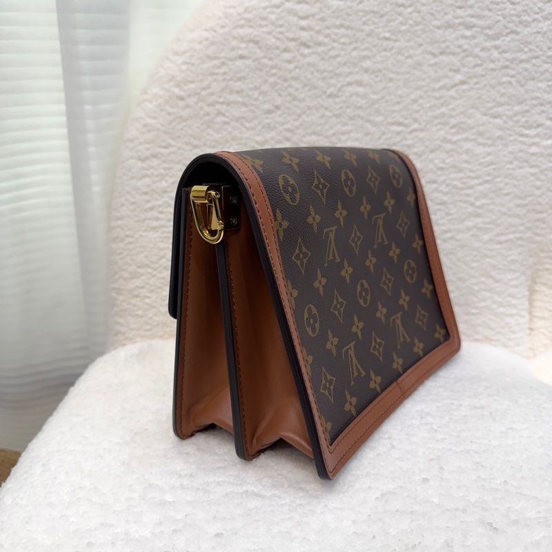 🍂路易威登中號達芙妮LV原花雙色金釦達芙妮 Dauphine MM側背包M45958-6