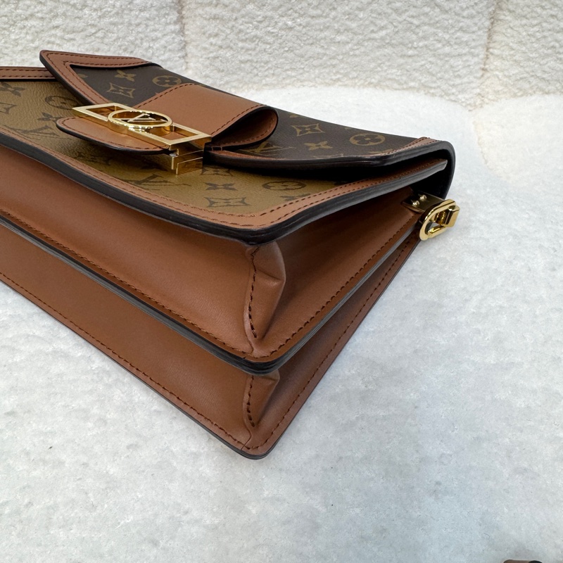 🍂路易威登中號達芙妮LV原花雙色金釦達芙妮 Dauphine MM側背包M45958-10