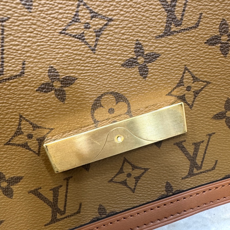 🍂路易威登中號達芙妮LV原花雙色金釦達芙妮 Dauphine MM側背包M45958-15