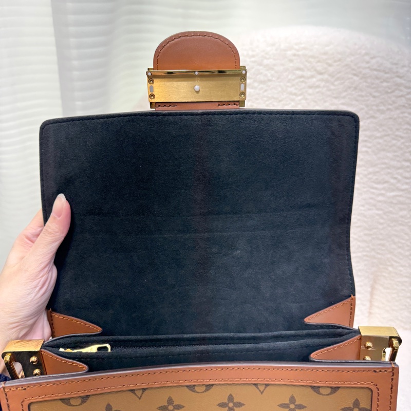 🍂路易威登中號達芙妮LV原花雙色金釦達芙妮 Dauphine MM側背包M45958-23