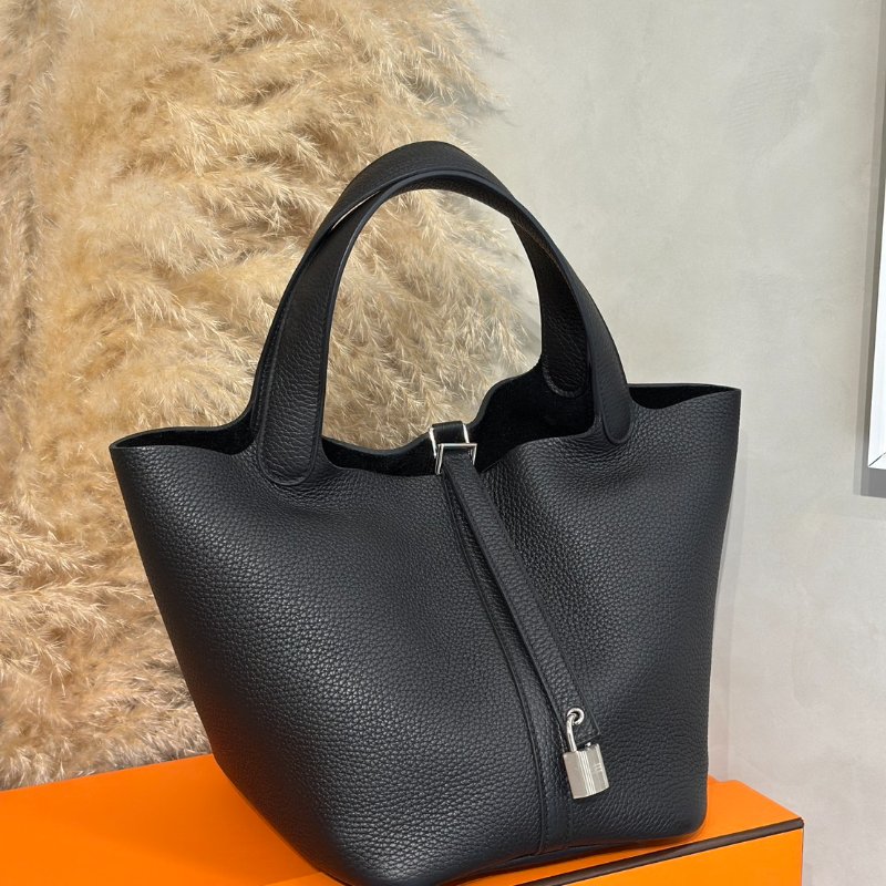 HERMES Picotin 22 - 黑銀 B-2