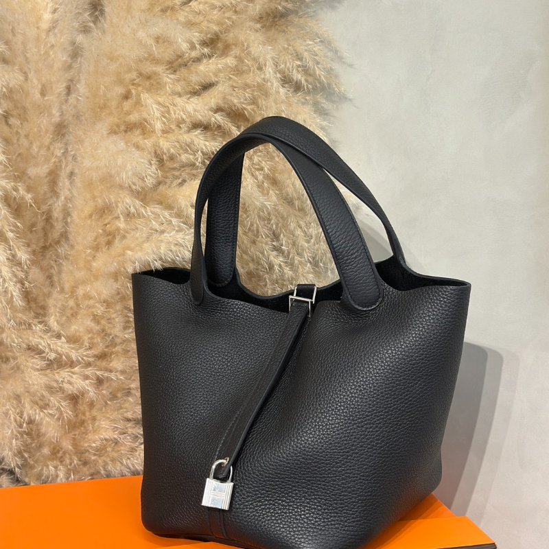 HERMES Picotin 22 - 黑銀 B-3