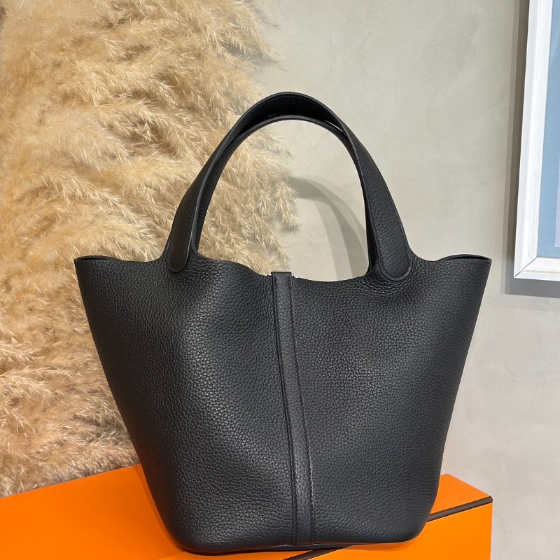 HERMES Picotin 22 - 黑銀 B-4