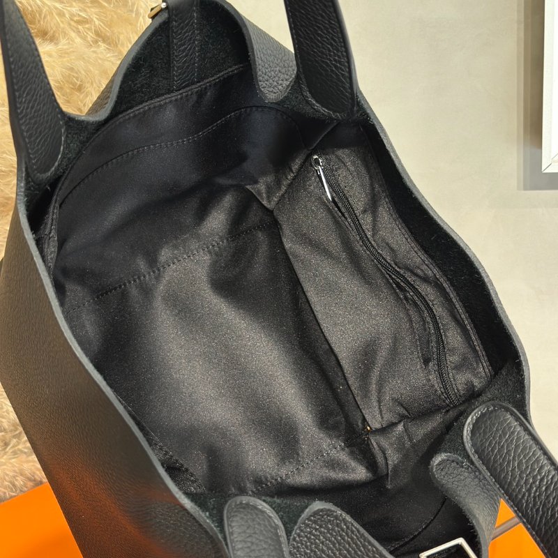 HERMES Picotin 22 - 黑銀 B-6