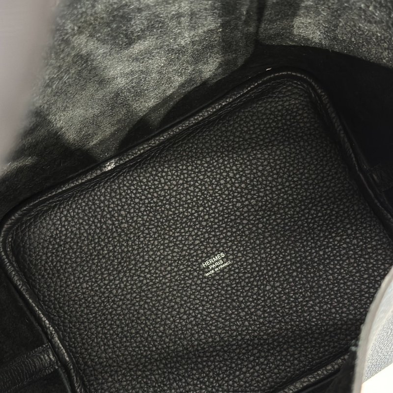 HERMES Picotin 22 - 黑銀 B-7