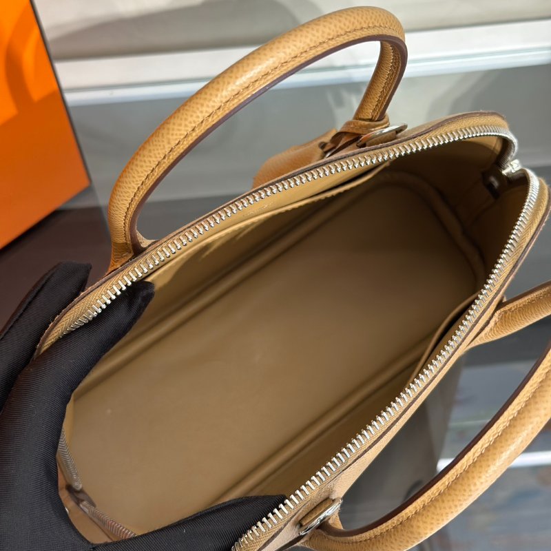 HERMES Bolide 25 - 餅乾銀配編織背帶 U-6