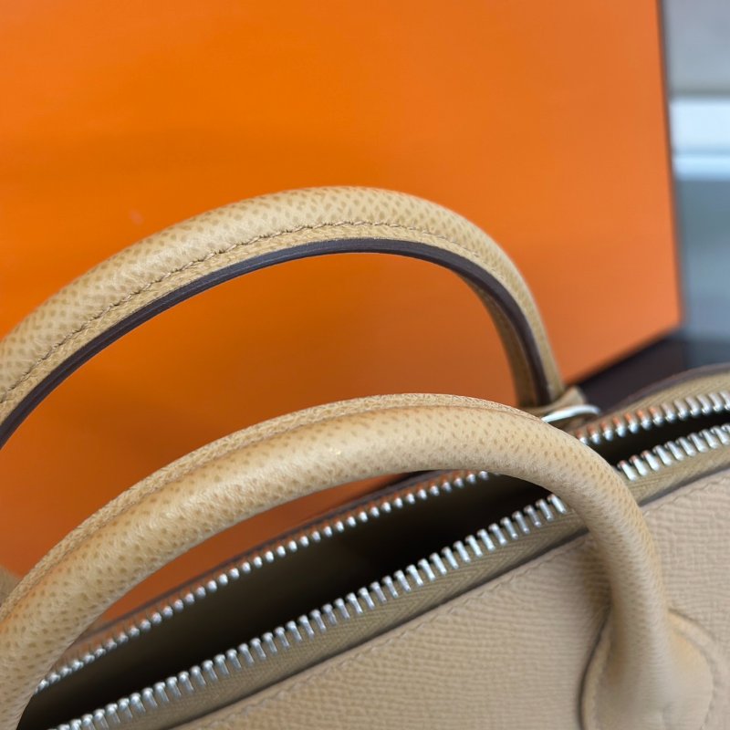 HERMES Bolide 25 - 餅乾銀配編織背帶 U-7