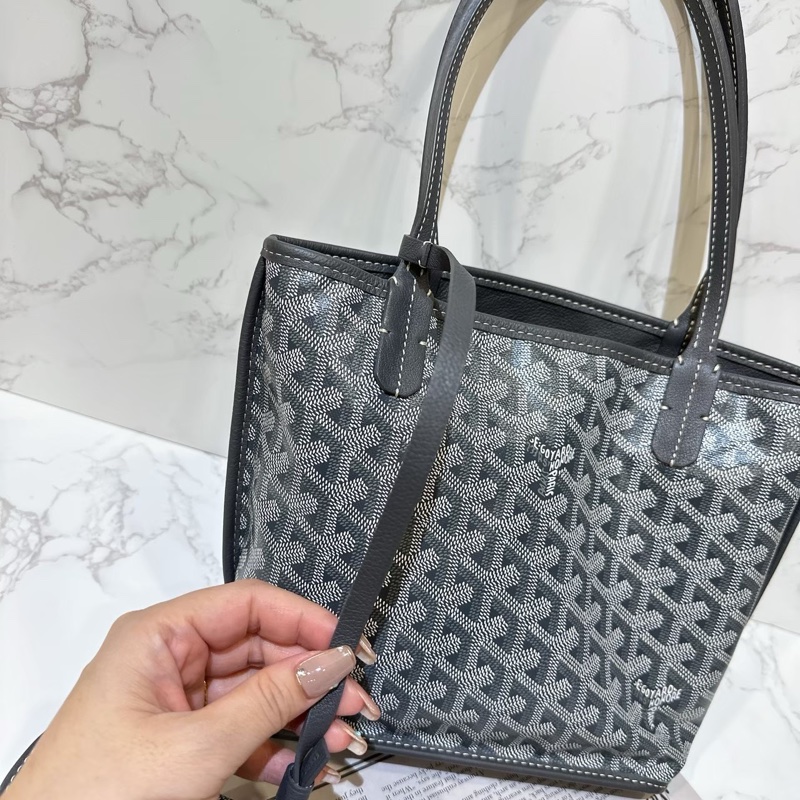 降價囉🎉GOYARD MINI TOTE 灰色-9
