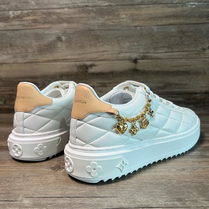 閒置新未使用 LV路易威登 time out 女款 白棕38.5碼-2