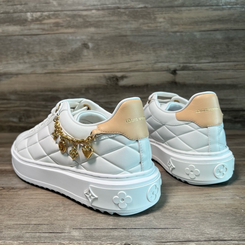 閒置新未使用 LV路易威登 time out 女款 白棕38.5碼-3