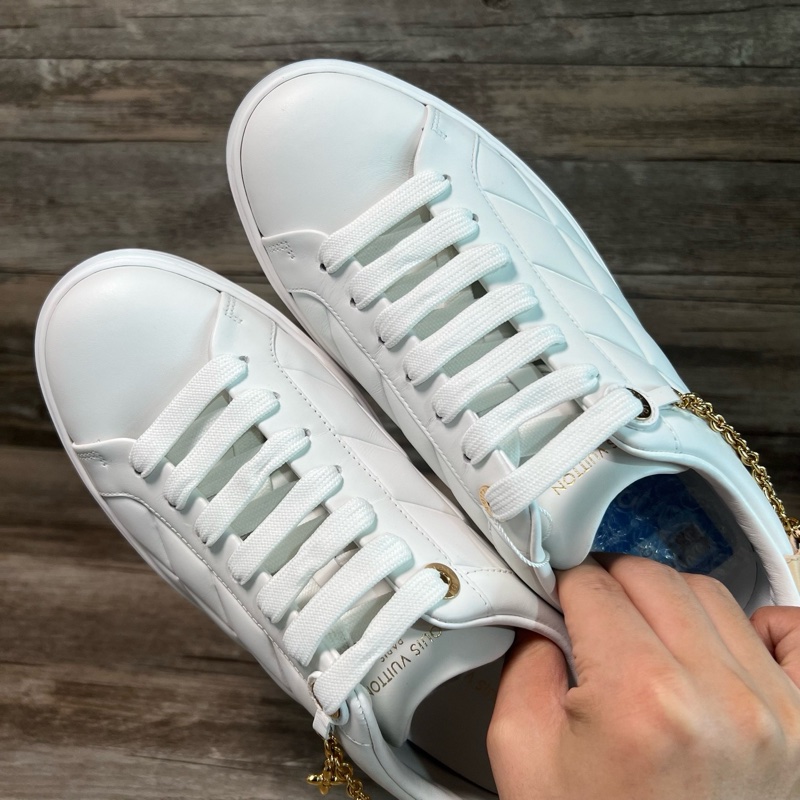 閒置新未使用 LV路易威登 time out 女款 白棕38.5碼-4