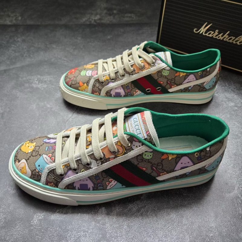 GUCCI古馳 TENNIS 1977 卡通印花板鞋 41.5碼  98新-0