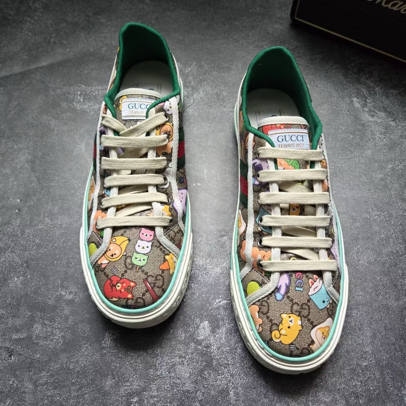 GUCCI古馳 TENNIS 1977 卡通印花板鞋 41.5碼  98新-1