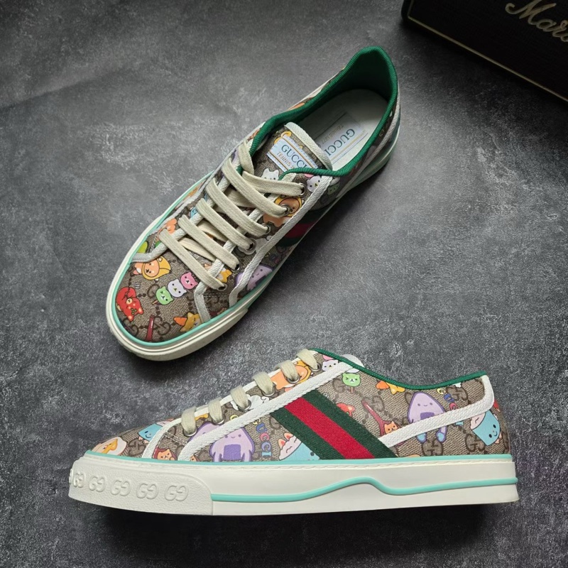 GUCCI古馳 TENNIS 1977 卡通印花板鞋 41.5碼  98新-3