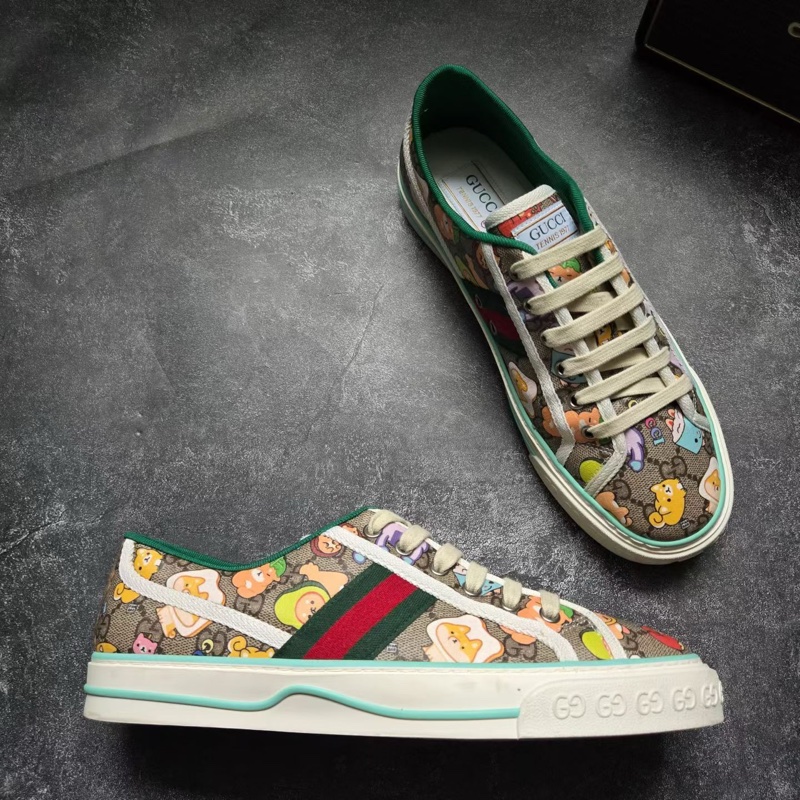 GUCCI古馳 TENNIS 1977 卡通印花板鞋 41.5碼  98新-4