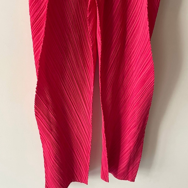 ▪️富貴選物FUGUEI▪️PP  三宅一生 玫瑰粉色 八片斜紋長褲-8