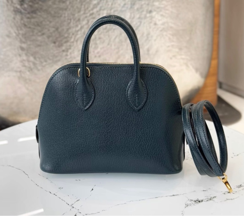 Hermes愛馬仕 mini bolide 6O松柏綠/金扣 山羊皮 k刻 o-0