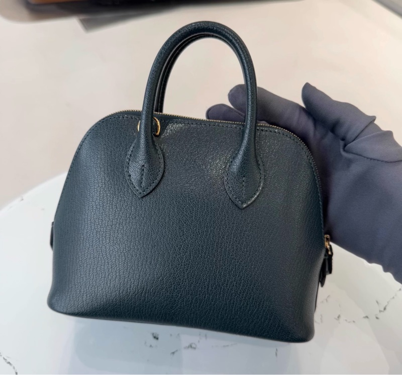 Hermes愛馬仕 mini bolide 6O松柏綠/金扣 山羊皮 k刻 o-4