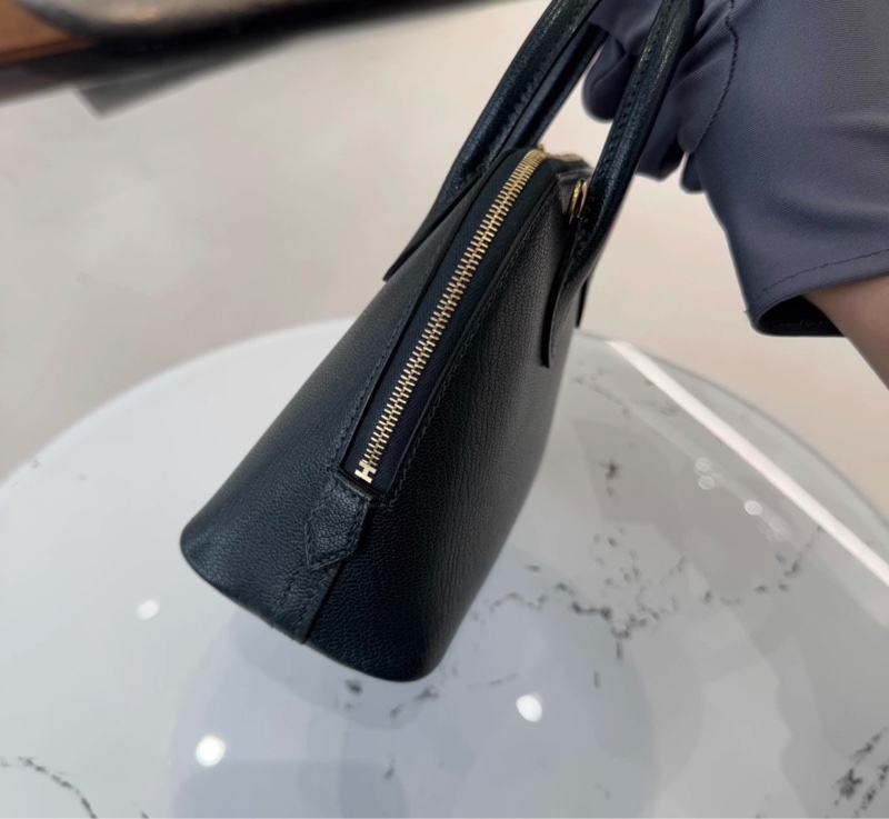 Hermes愛馬仕 mini bolide 6O松柏綠/金扣 山羊皮 k刻 o-5