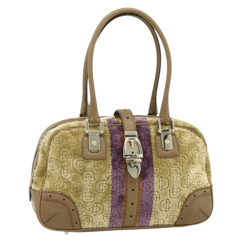 GUCCI 馬銜扣波士頓包 絲絨 金米色 145770 正品 176490V