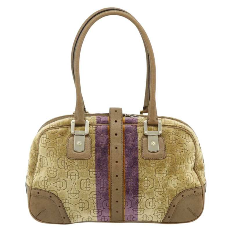 【日本直送】GUCCI 馬銜扣波士頓包 絲絨 金米色 145770 正品 176490V-1