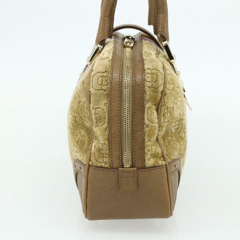 【日本直送】GUCCI 馬銜扣波士頓包 絲絨 金米色 145770 正品 176490V-2