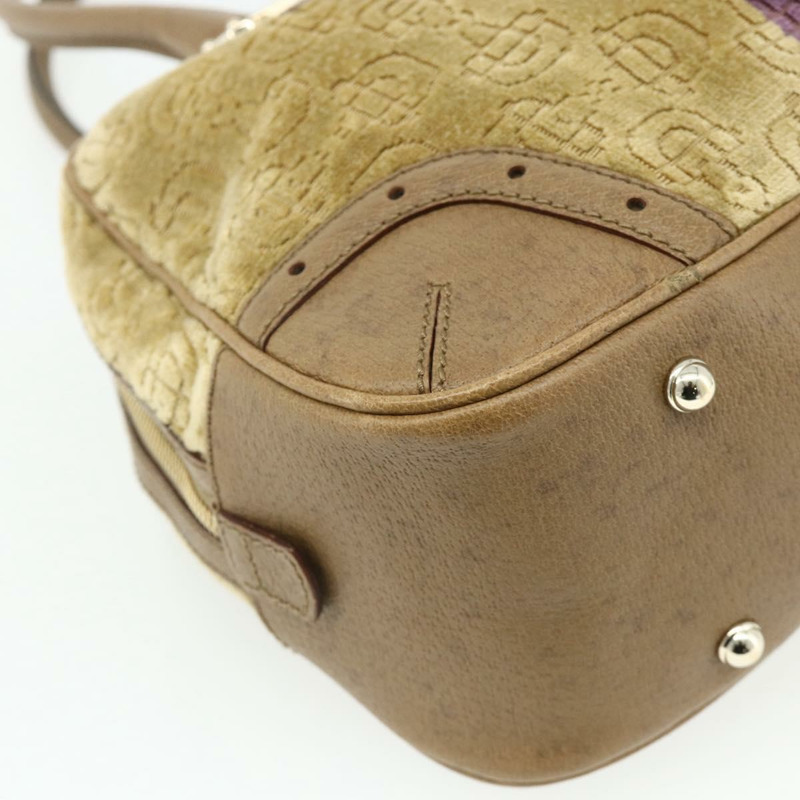 【日本直送】GUCCI 馬銜扣波士頓包 絲絨 金米色 145770 正品 176490V-8